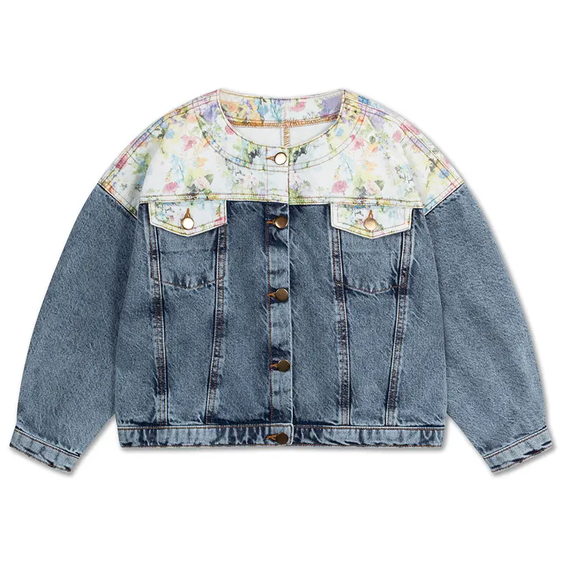 Jacket Denim Bob Acid Colour Block
