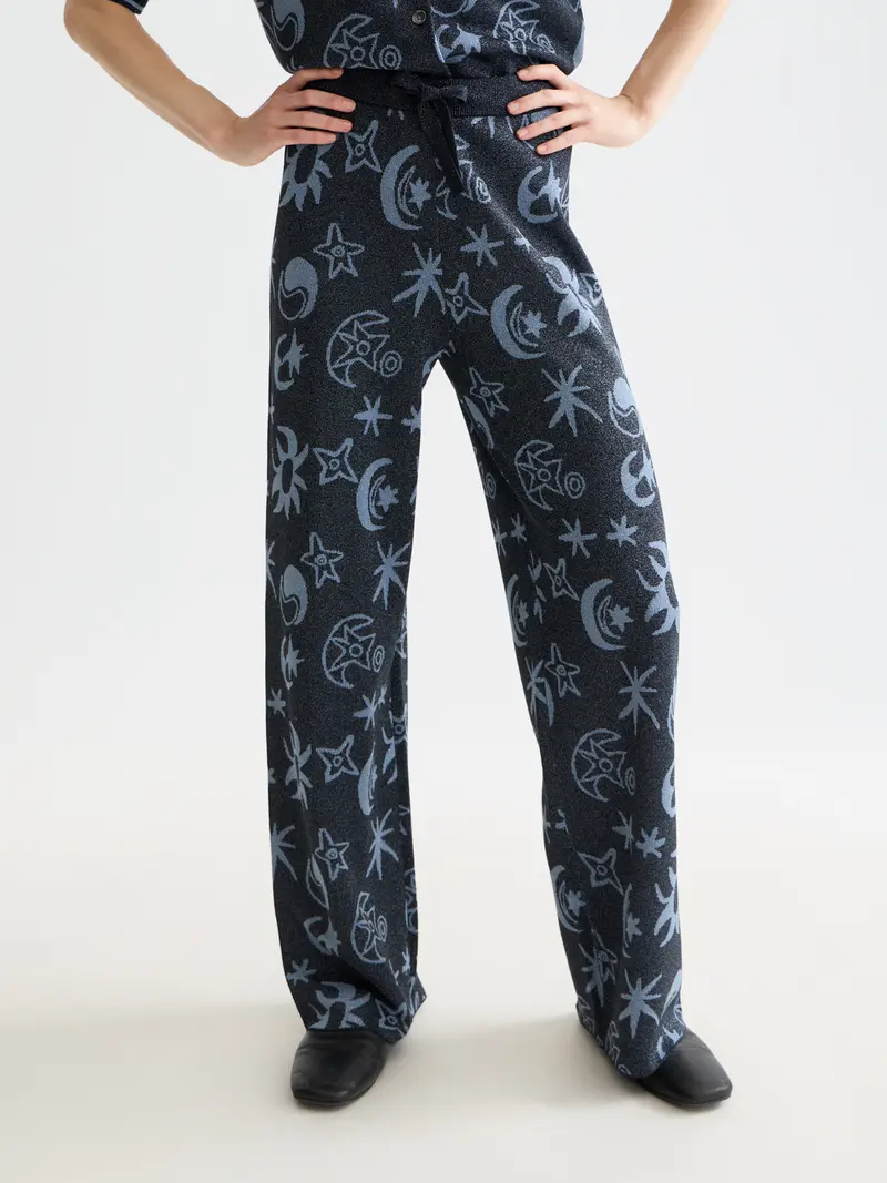 Jacquard Knitted Trousers