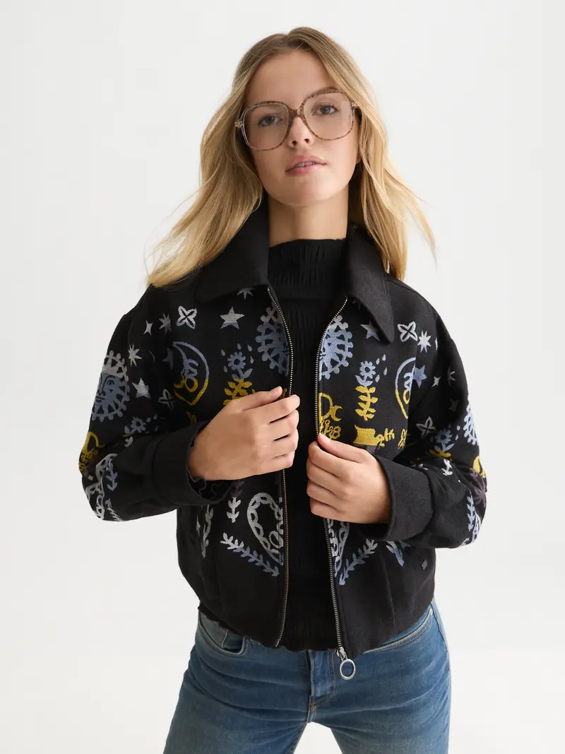 Jacquard Zip Jacket