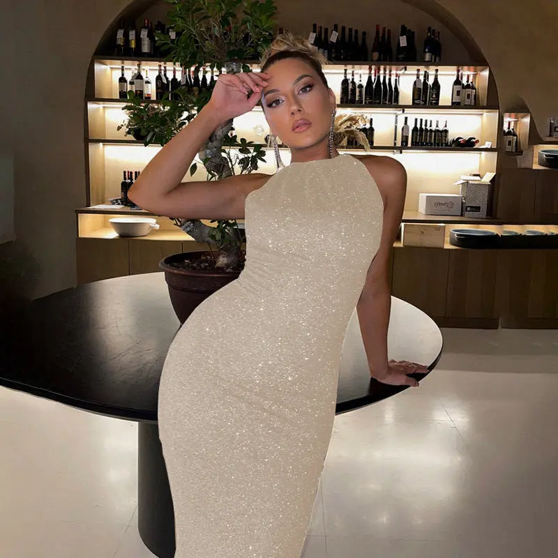 Jana | Elegantes Abendkleid Damen lang mit Pailletten