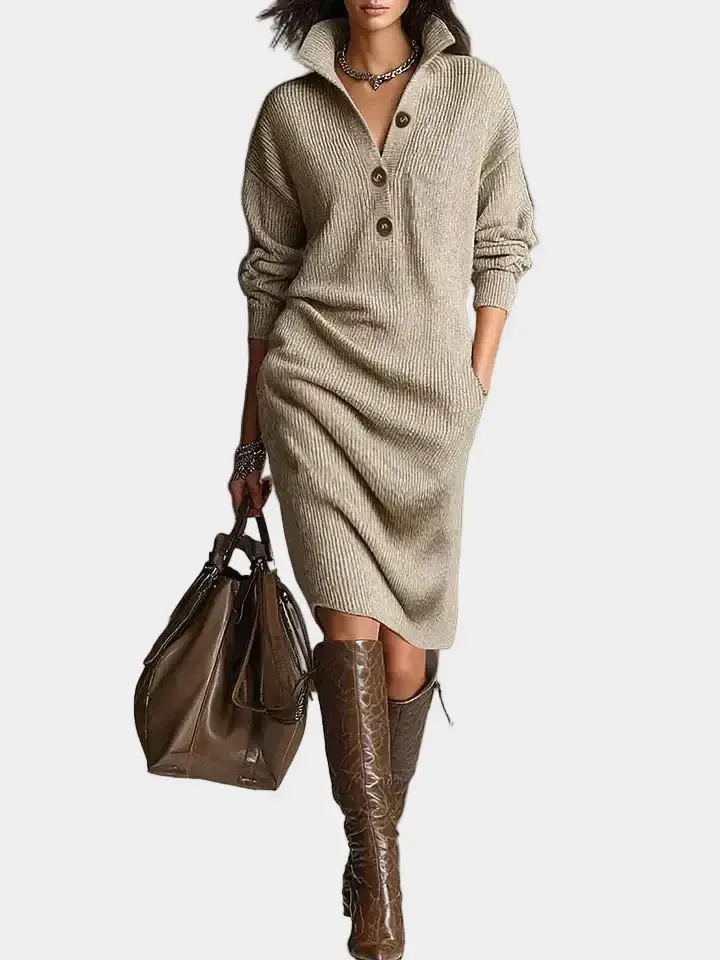 Janice™ - Elegante Strickkleid