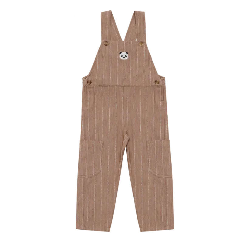 Jareth Overalls | Panda | Milk Chocolate Striped