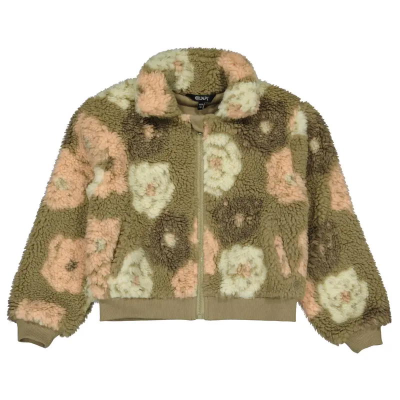 Jas met bloemen | AOP Green Flower