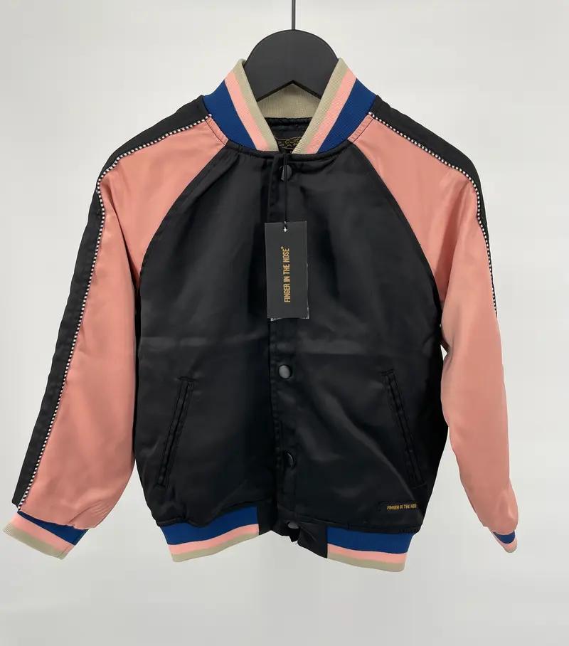 Jas Zwart Roze Palmboom Maat 122