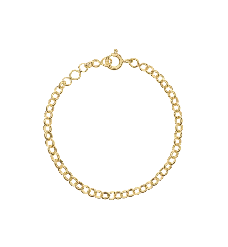 Jasseron Plain Bracelet | Gold Plated