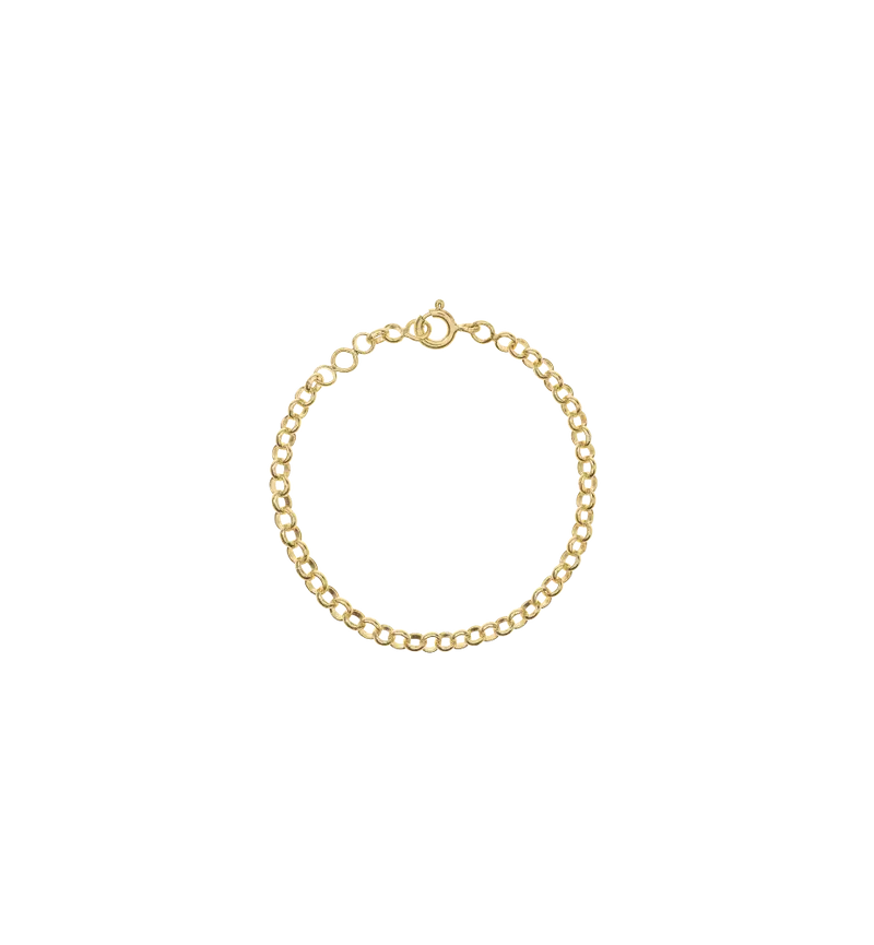 Jasseron Plain Mini Bracelet | Gold Plated