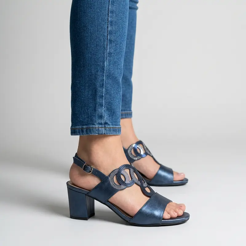 Jassien | Elegante Riemchensandalen mit Blockabsatz
