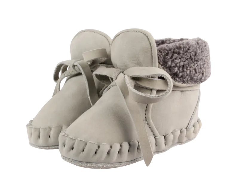 Jaya Booties | Light Grey Nubuck