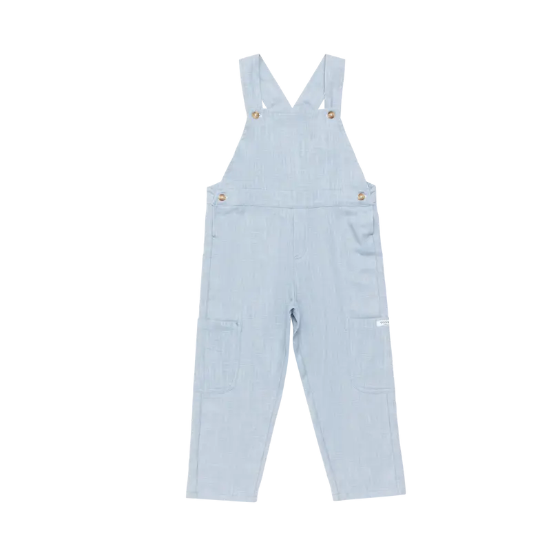 Jaylen Linen Overalls | Sky Blue