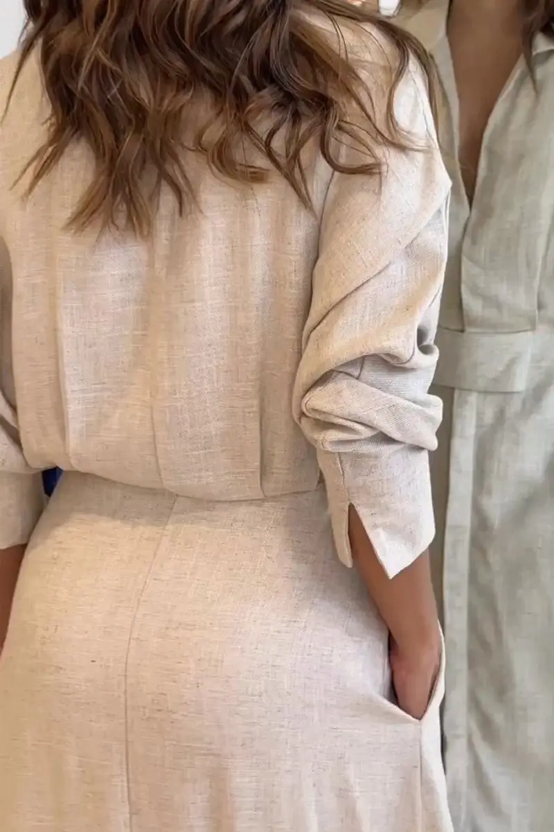 Jeanette | Maxikleid mit V-Ausschnitt