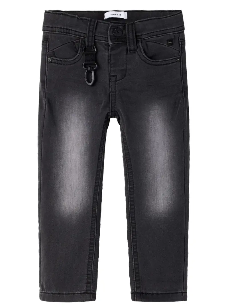 Jeans black denim key
