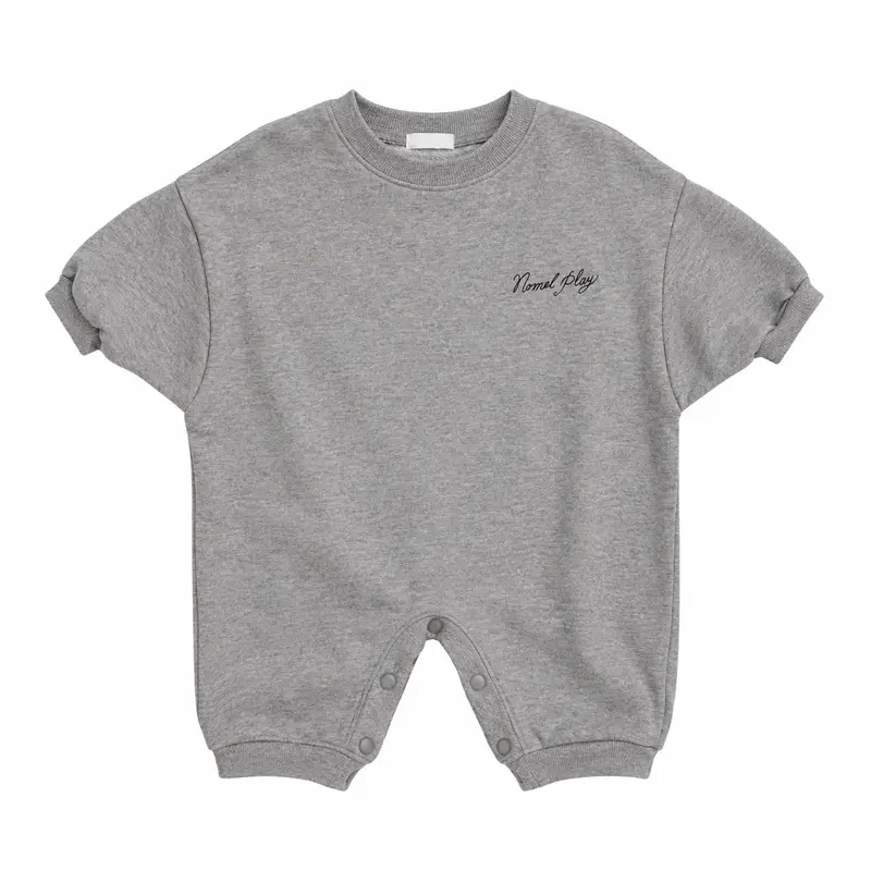 Jersey Baby Playsuit Grey