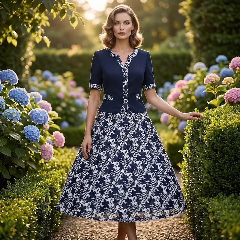 Jinia – A-Linien-Kleid Mit Blumenmuster