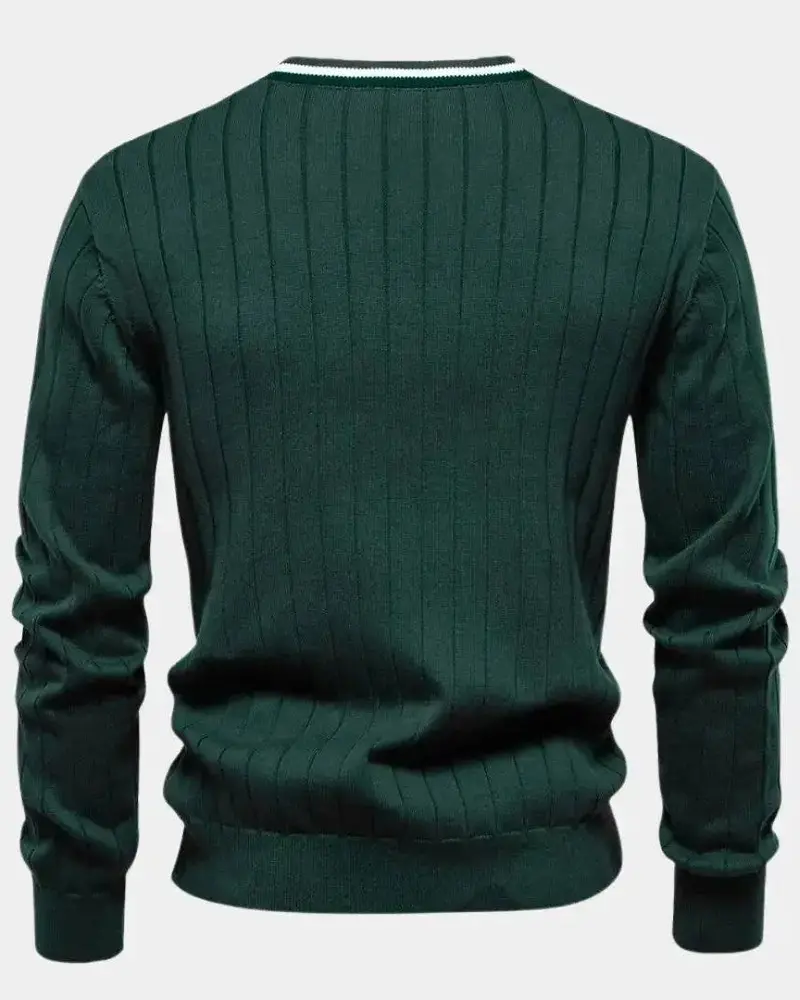 Joachim | Herren Baumwollpullover mit Knöpfen – Knopf Pullover Herren