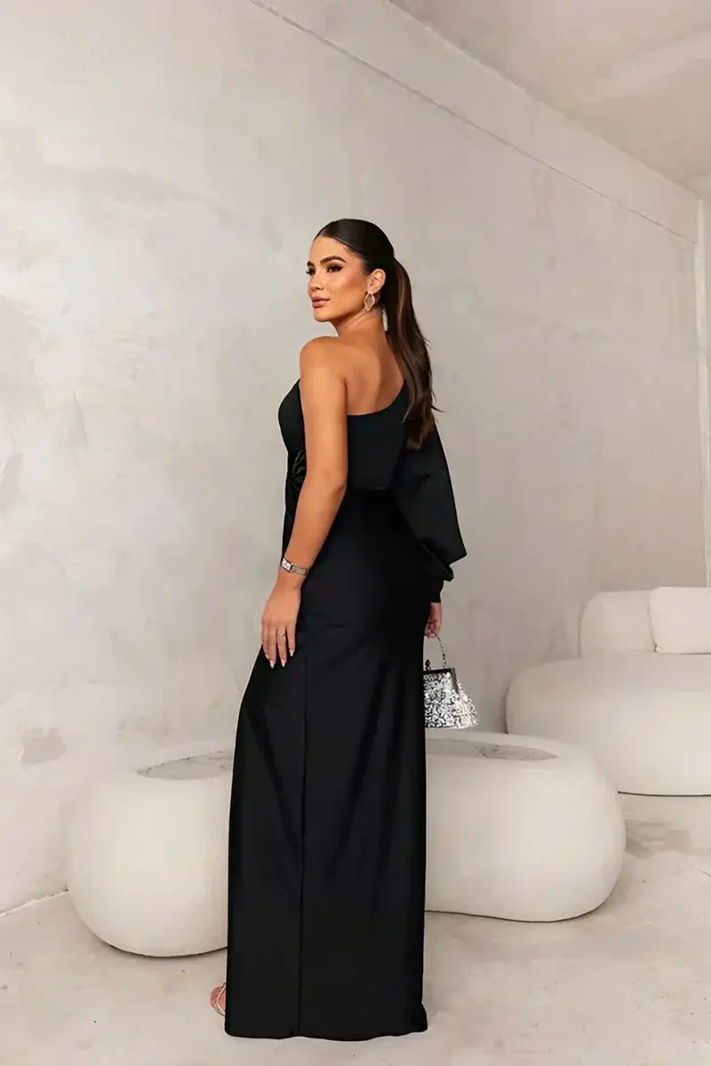 Jocelyn | Einschulter Transparent Abendkleid