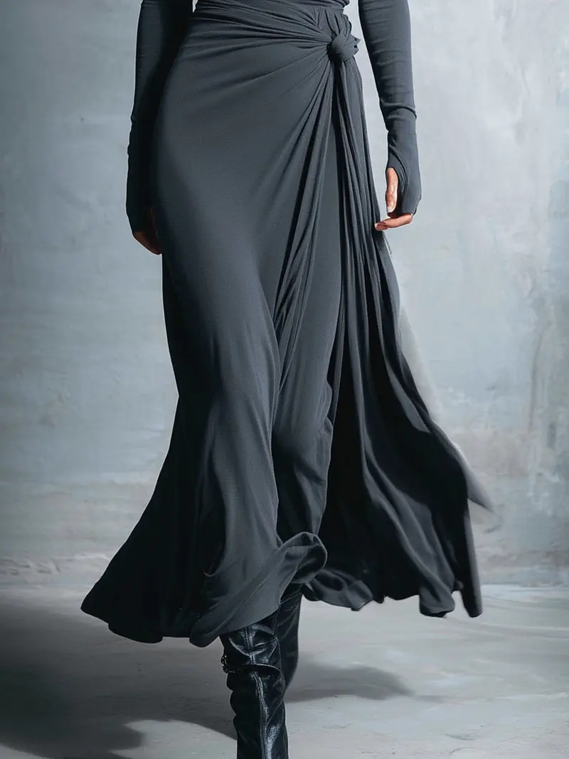 Joeena – Maxikleid Mit Seitlichem Knoten
