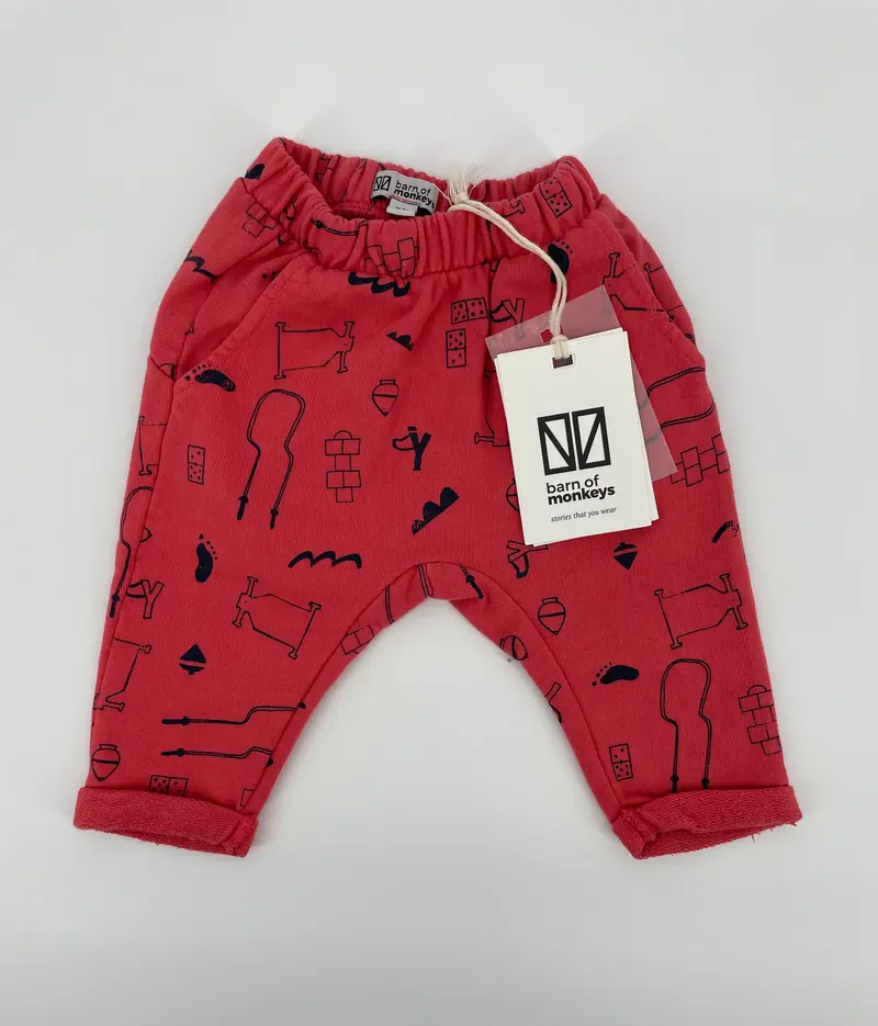 Joggingbroek Rood Spelletjes Print