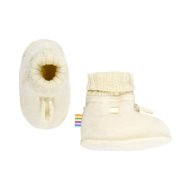 Joha Baby Booties Wool Fleece Natural