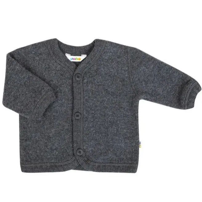 Joha Cardigan Wool Fleece Dark Grey