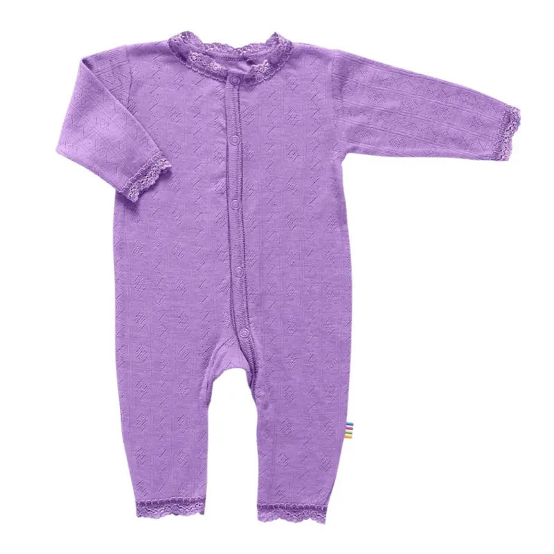 Joha Jumpsuit Wool & Silk Purple Pointelle