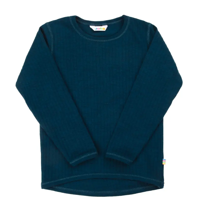 Joha - Kids Needledrop Longsleeve Dark Turquoise Melange