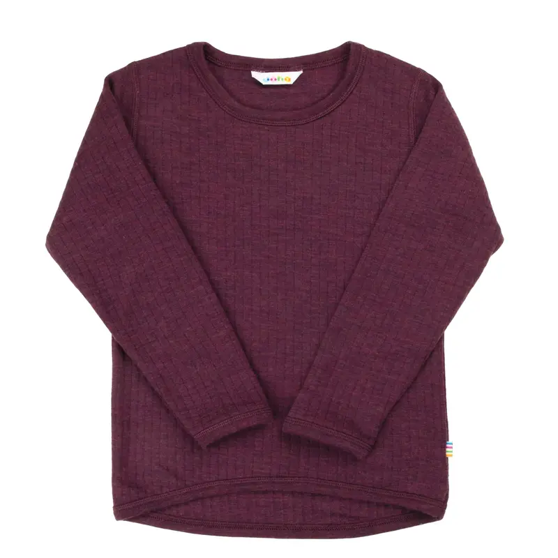 Joha - Kids Needledrop Longsleeve Plum Melange