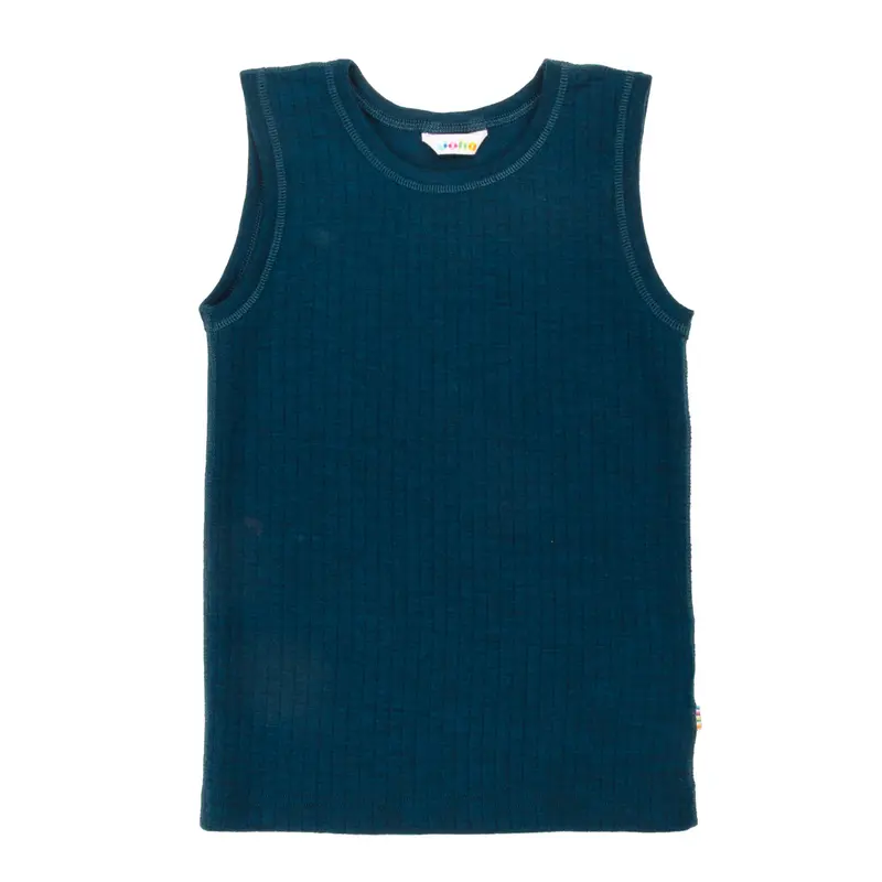 Joha - Kids Needledrop Undershirt Tanktop Dark Turquoise Melange Hemdje