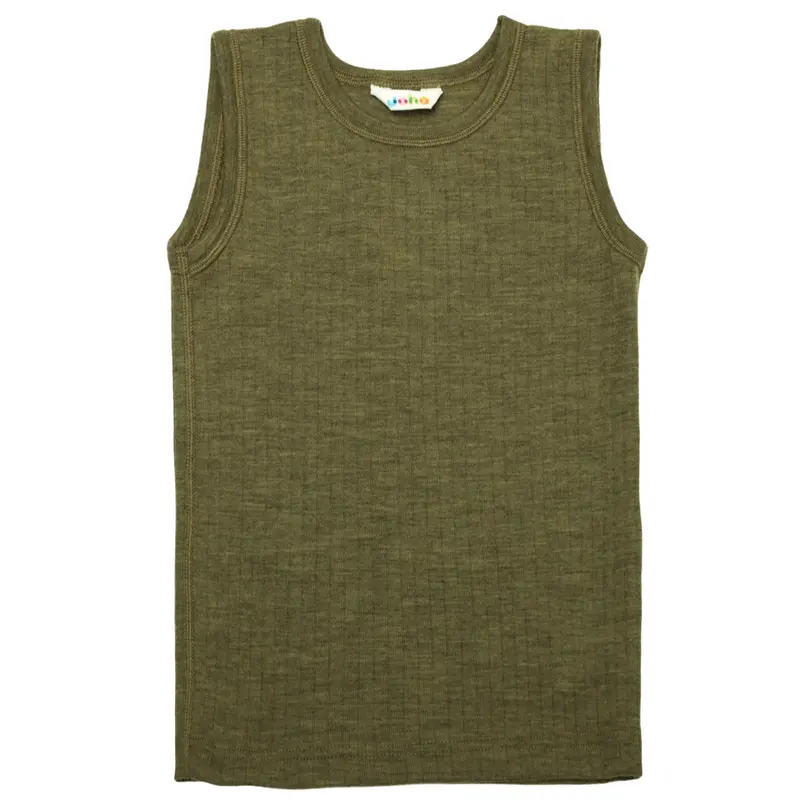 Joha - Kids Needledrop Undershirt Tanktop Moss Melange Hemdje