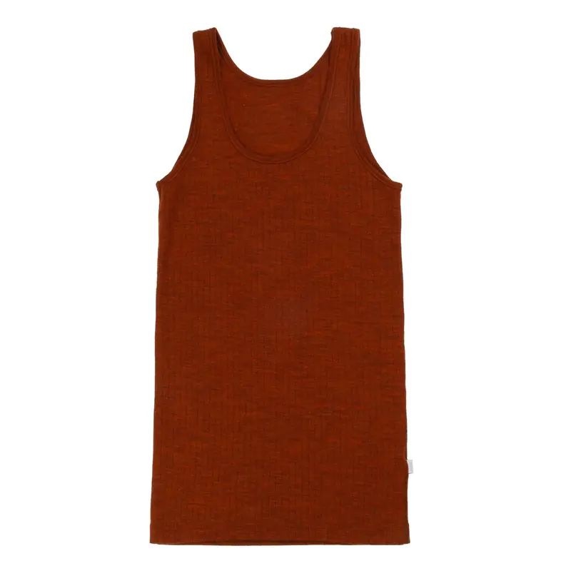 Joha - Woman's Needledrop Singlet Russet Melange