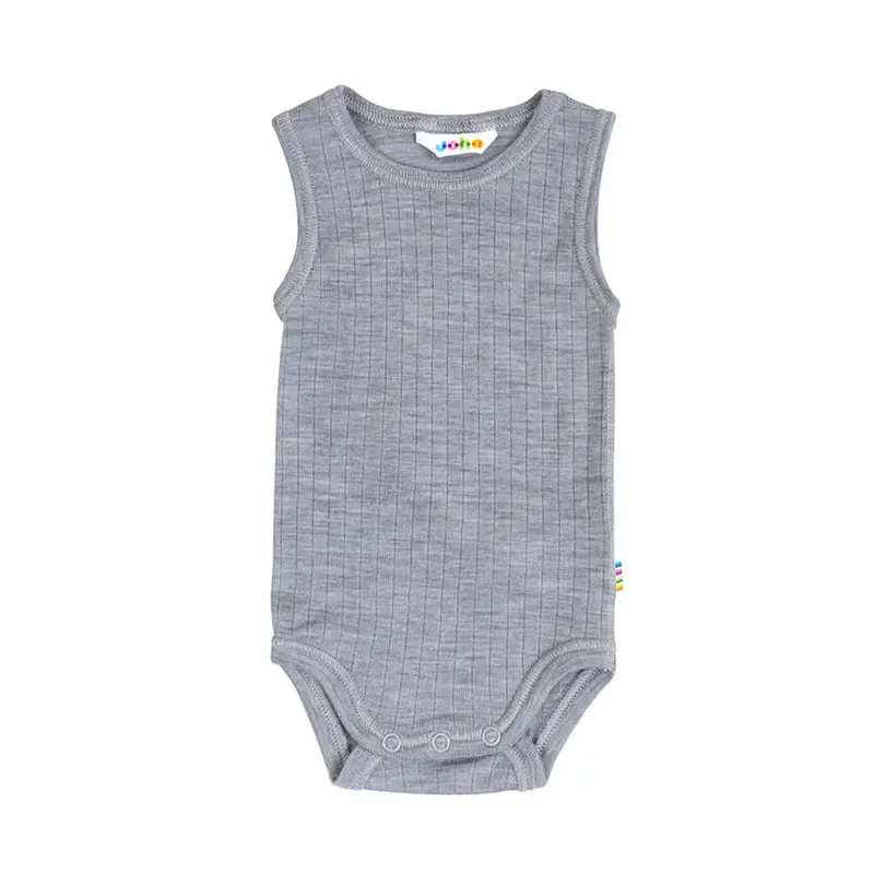Joha Wool Sleeveless Romper Grey Melange