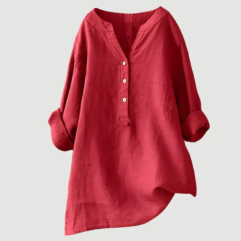 Johanne – Elegante Bluse Mit Knöpfen