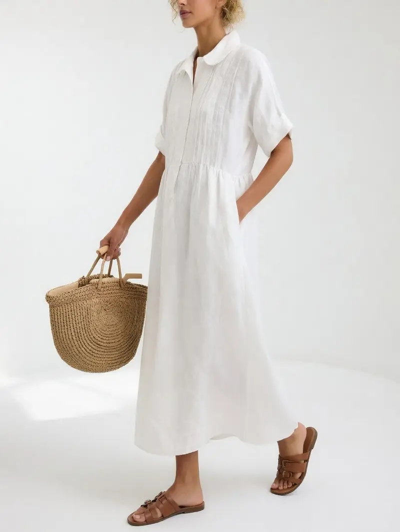 Jorisa - kurzärmeliges Midikleid