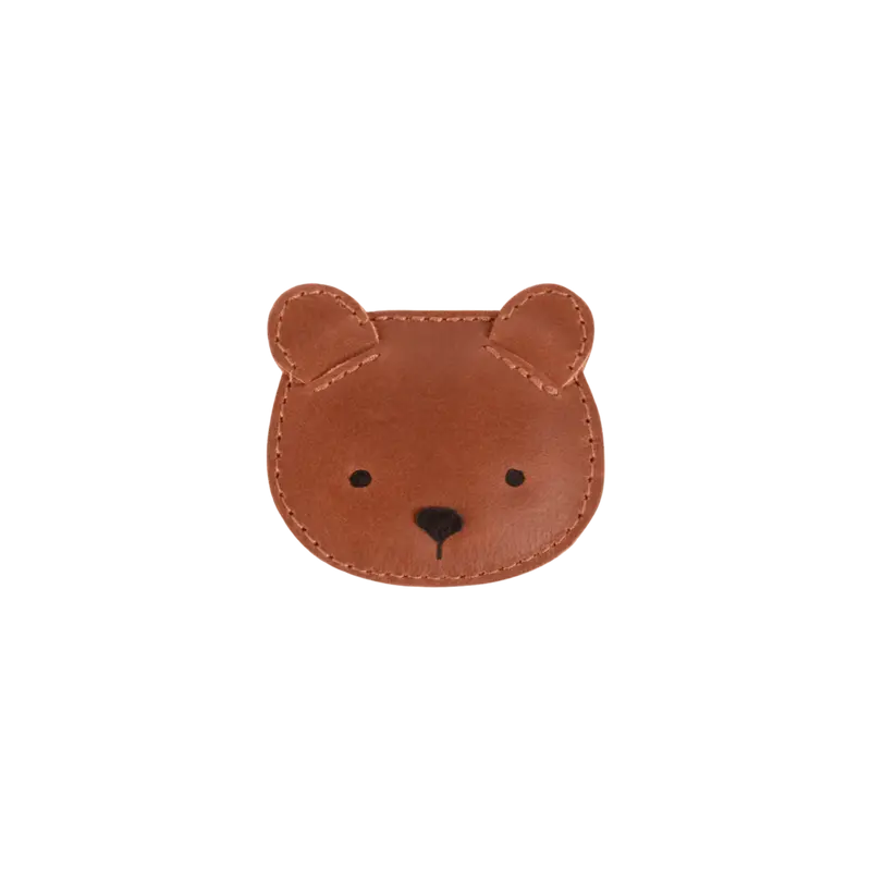 Josy Classic Hairclip | Bear | Cognac Classic Leather