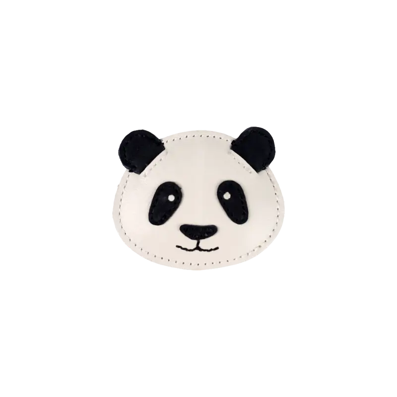 Josy Classic Hairclip | Panda | Off White Leather