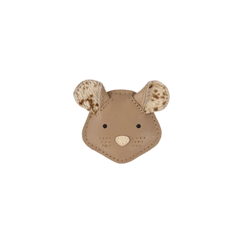 Josy Exclusive Hairclip | Mouse | Praline Leather
