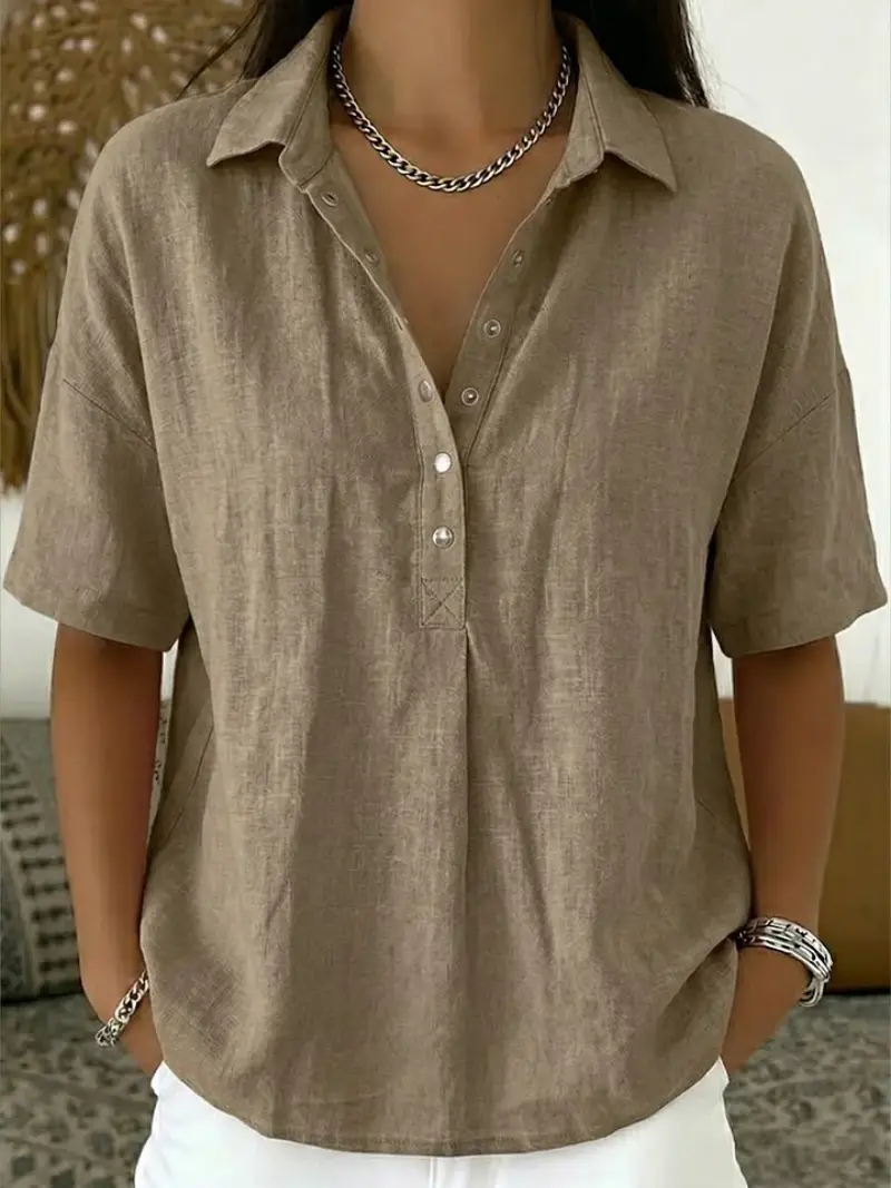 Julia | Edle Bluse mit Kragen und Knöpfen