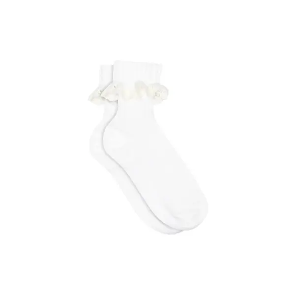 Julia Socks with Lace White