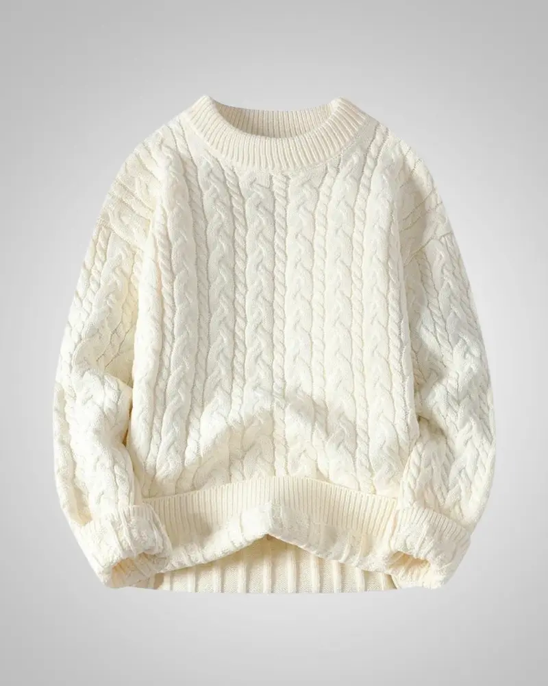 Julian | Herren Casual Winter Zopfstrickpullover