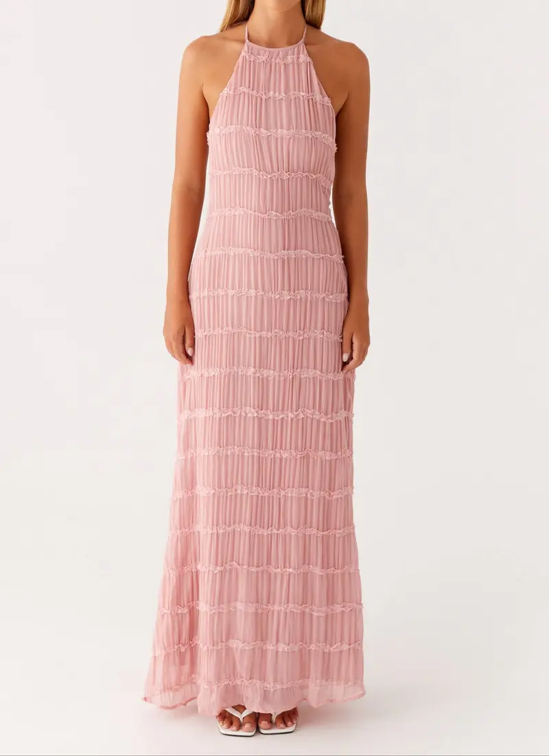 Juliana | Neckholder Transparent Maxikleid