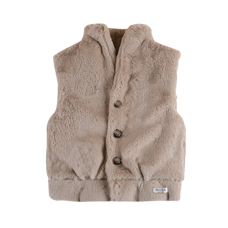 Juline Bodywarmer | Soft Sand Teddy