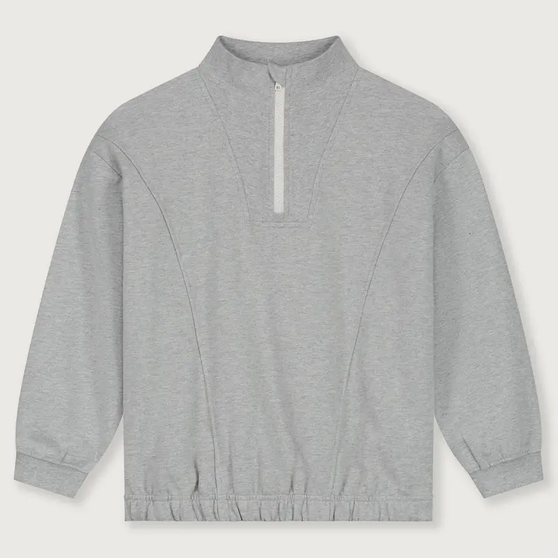 Jumper Half-zip Grey Melange