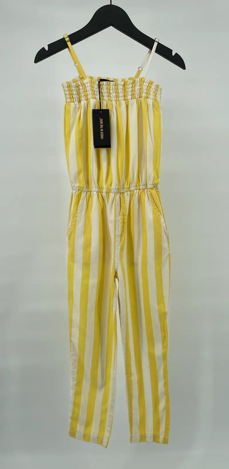 Jumpsuit Geel Wit Gestreept