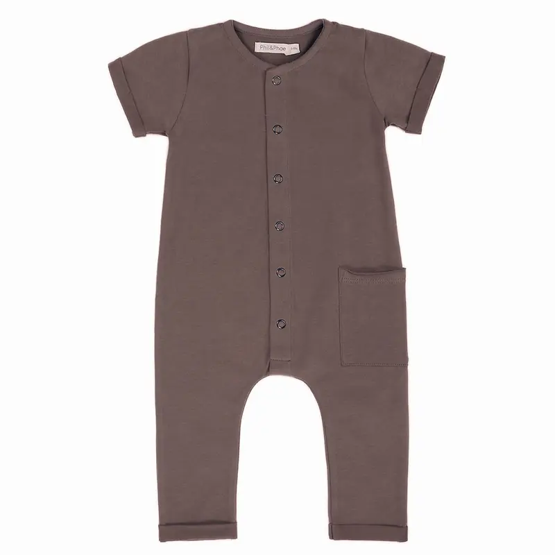 Jumpsuit Pocket Short Sleeve Heather