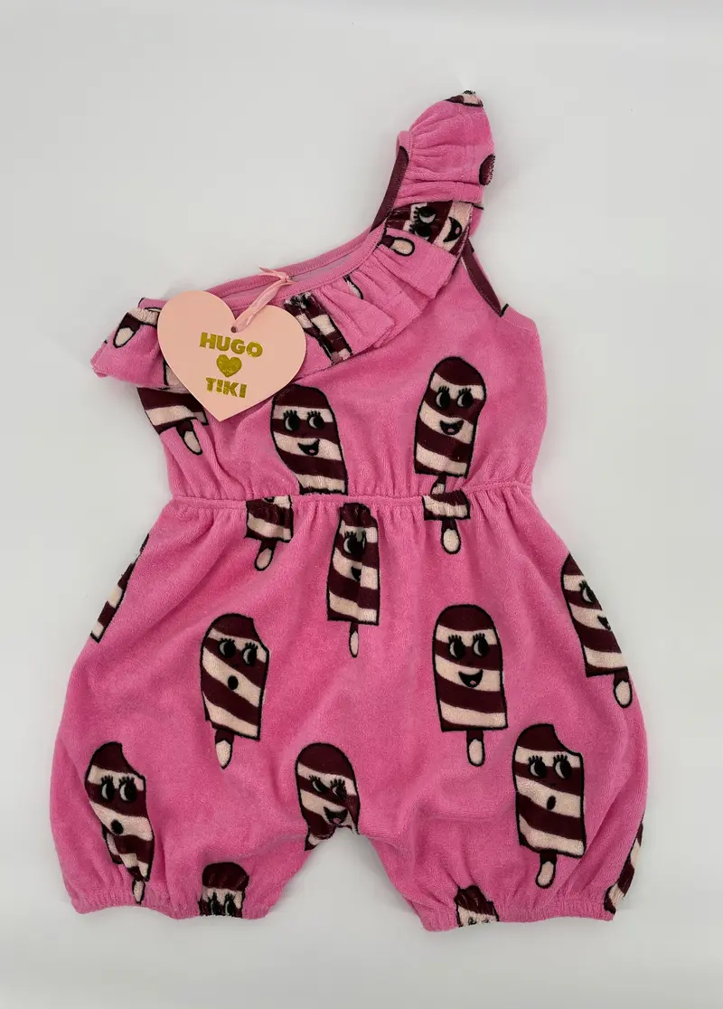 Jumpsuit Roze Roesjes IJsjes Maat 116