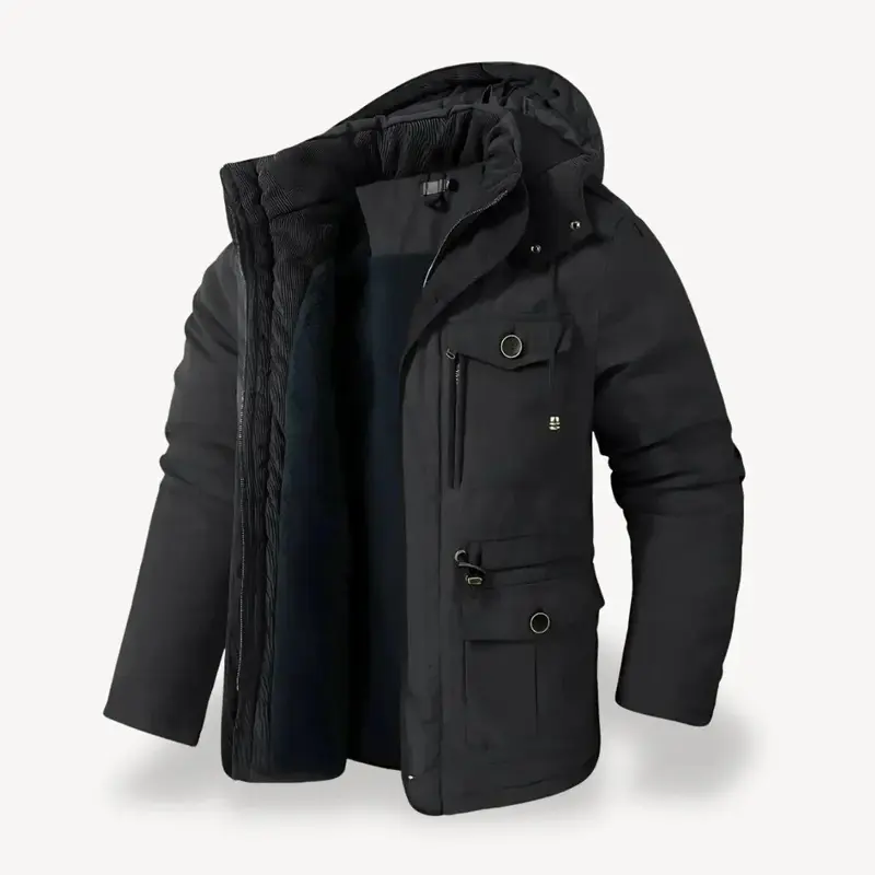 Jürgen | Herren Robuste Winterjacke mit Fleece-Futter