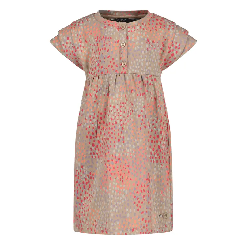 Jurk Beige met stippen | AOP Multi Dot