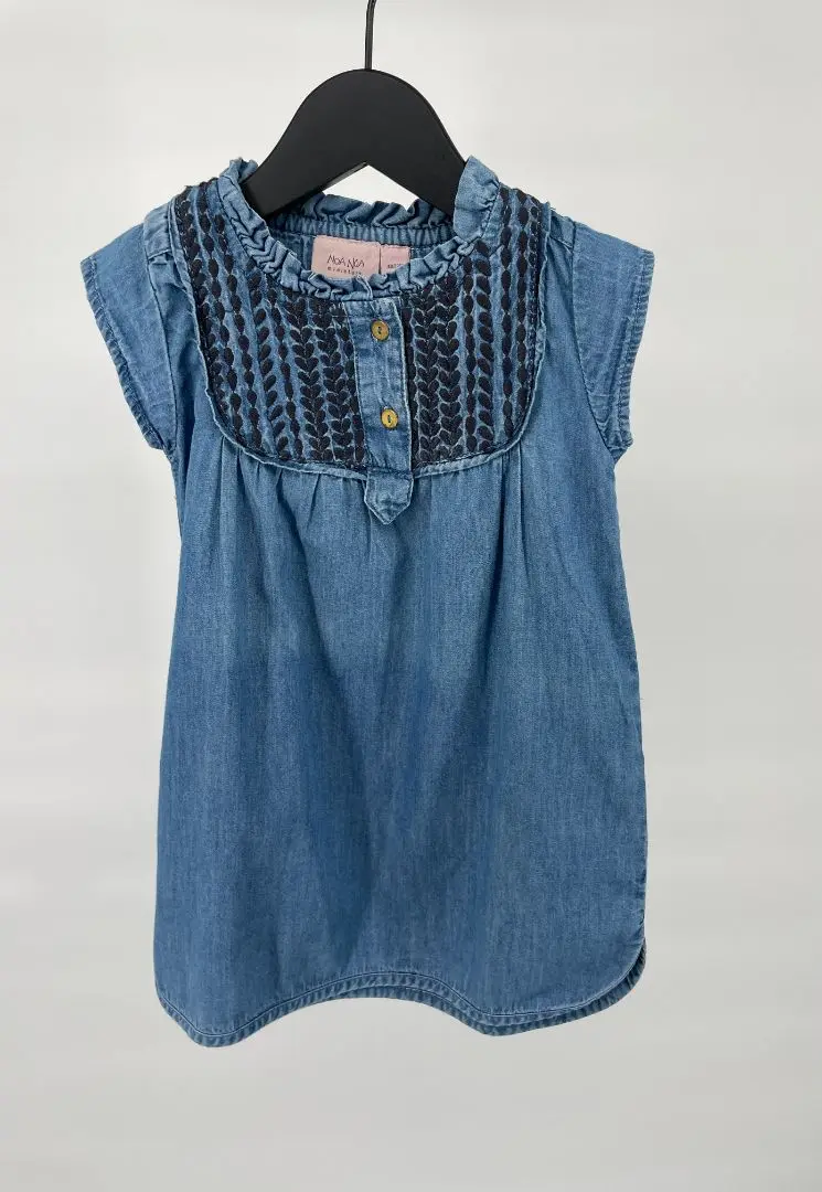 Jurk Denim Blauw Roesjes Maat 80