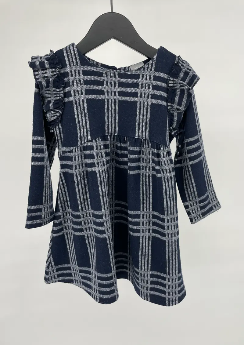 Jurk Donkerblauw Roesjes Maat 92