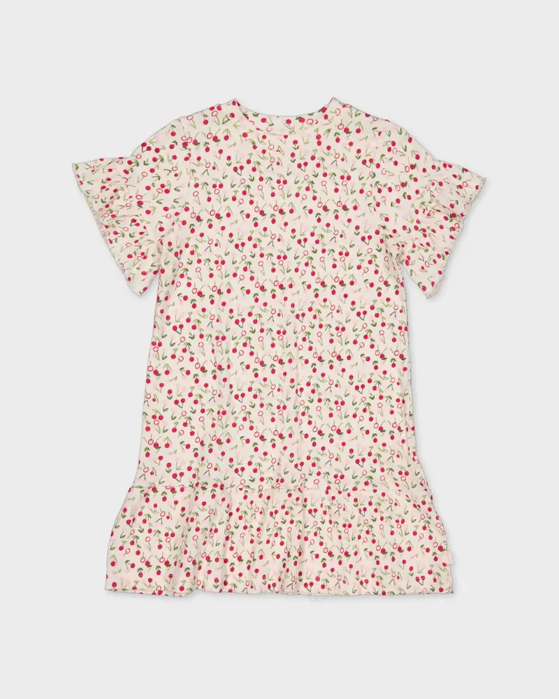 Jurk met kersenprint | AOP Pink Fruit
