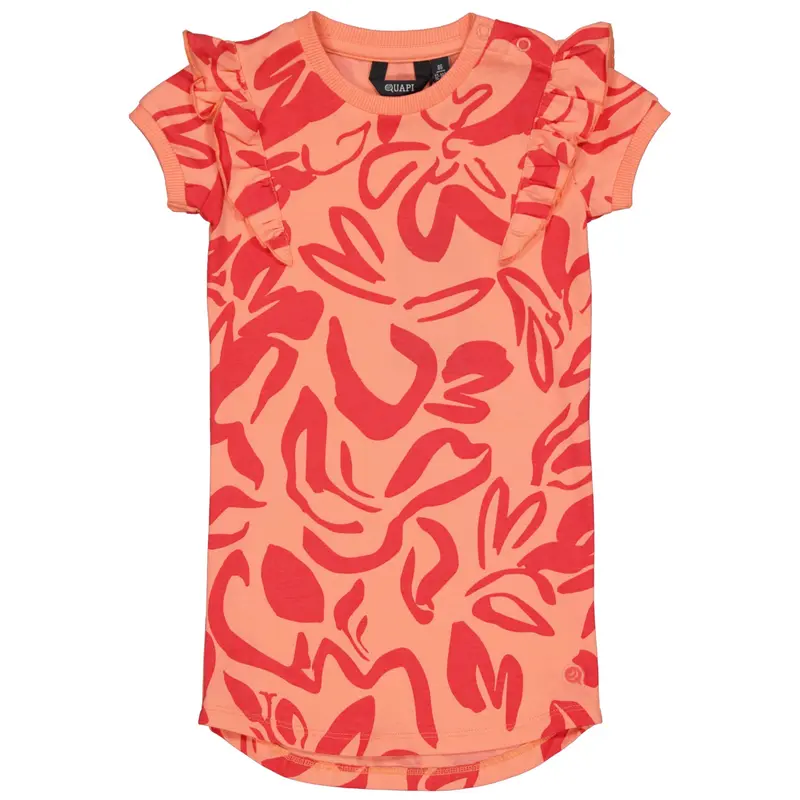 Jurk Oranje Rood | AOP Orange Flower